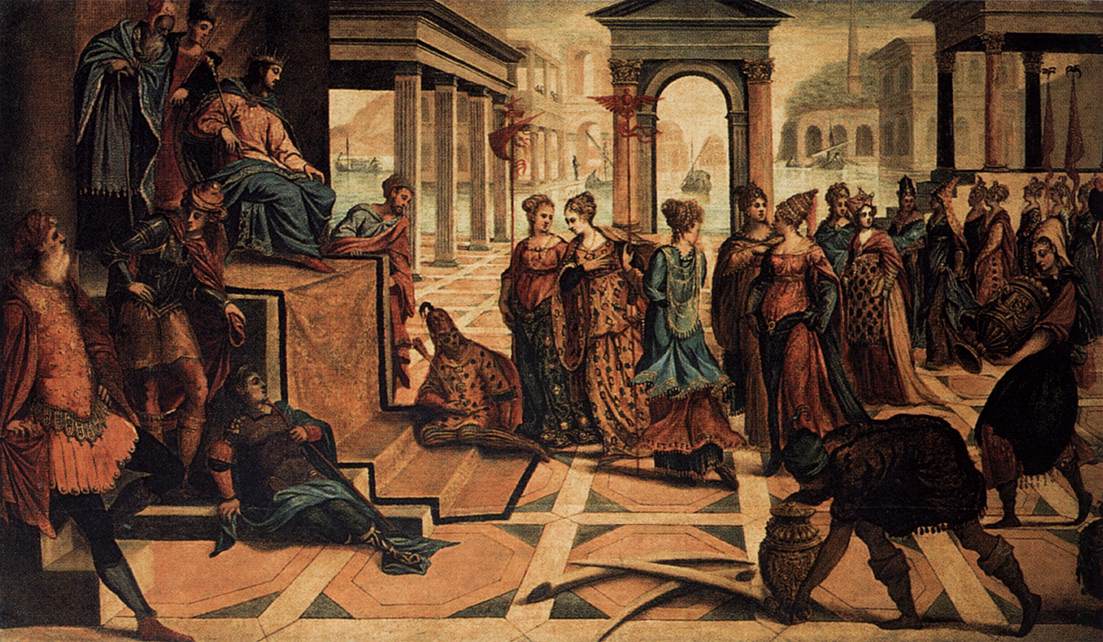 Salomão e a rainha de Sabá, por Tintoretto