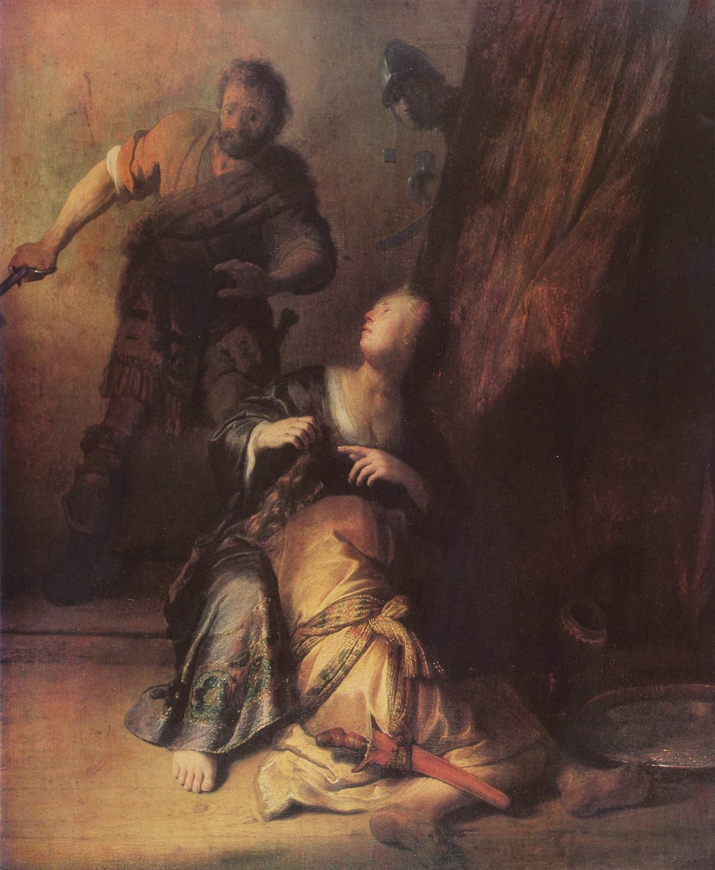Sansão traído por Dalila, por Rembrandt