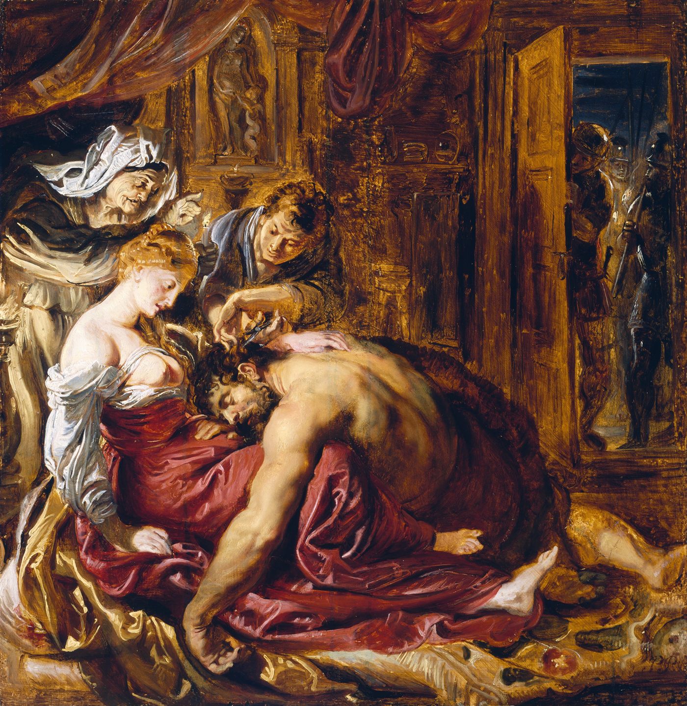 Sansão e Dalila, estudo de Rubens