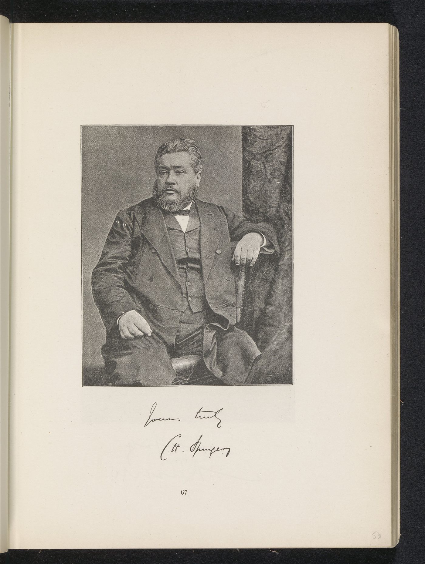 Retrato fotográfico de estúdio de Charles Haddon Spurgeon, década de 1880