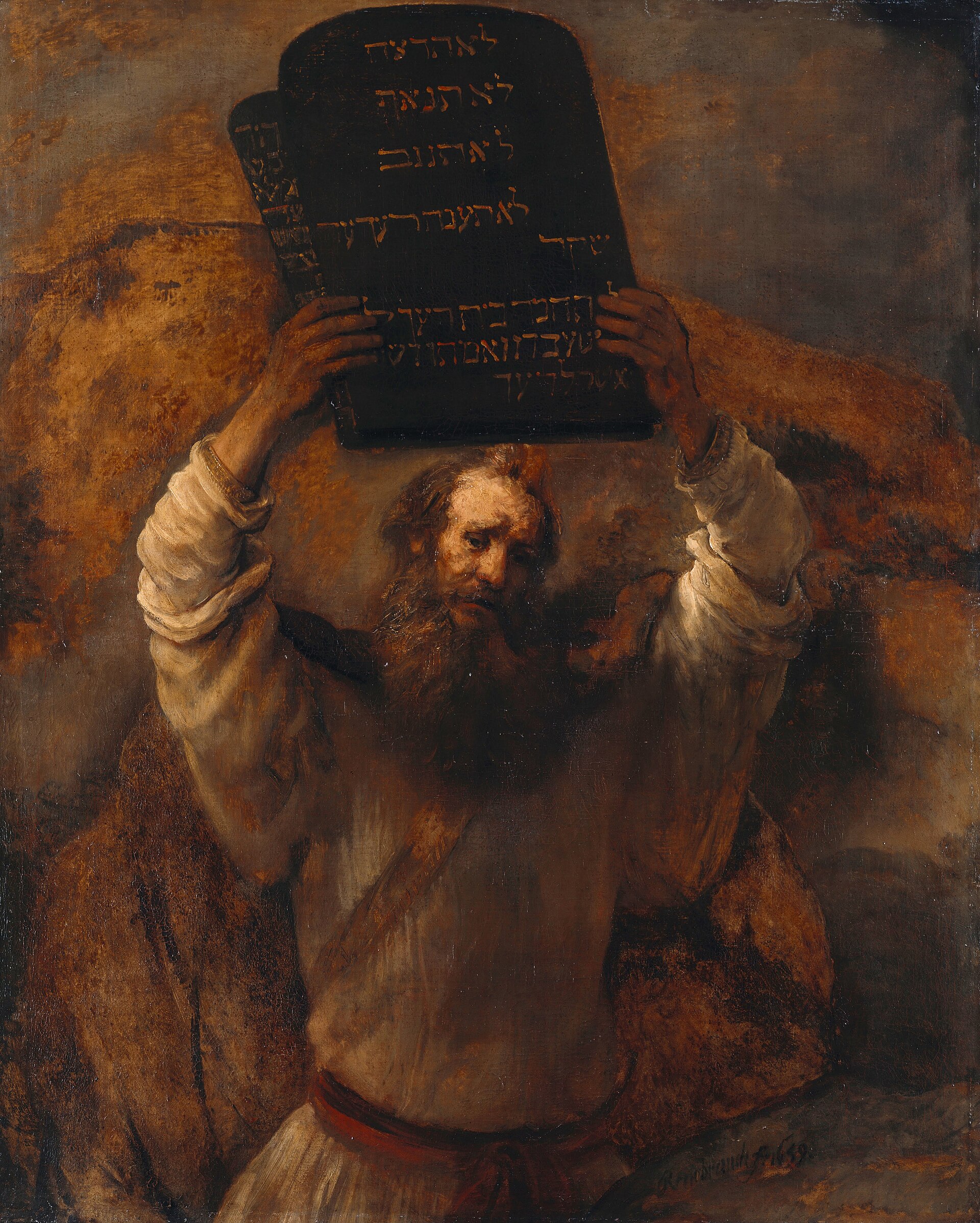 Moisés com as Tábuas da Lei, por Rembrandt