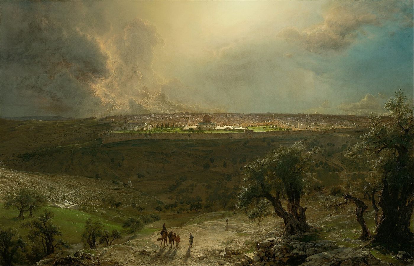 Jerusalém vista do Monte das Oliveiras, pintura de Frederic Edwin Church (1870)