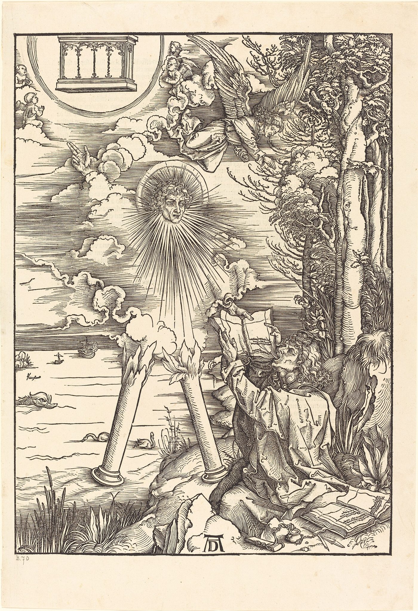 São João Devorando o Livro, xilogravura de Albrecht Dürer