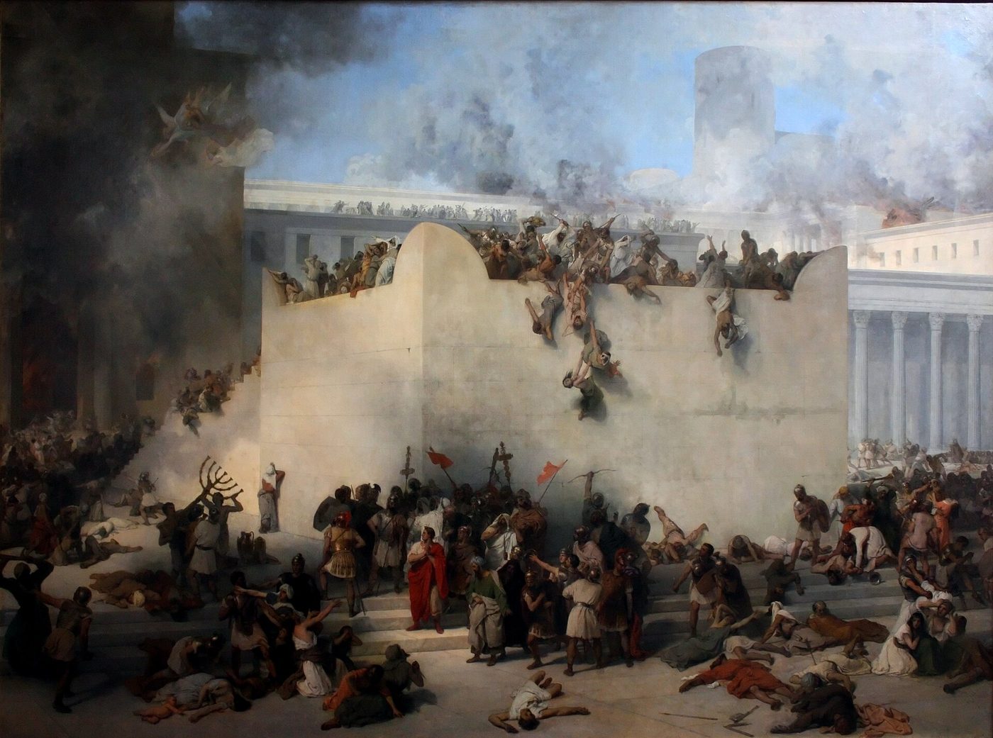 A Destruição do Templo de Jerusalém, pintura de Francesco Hayez