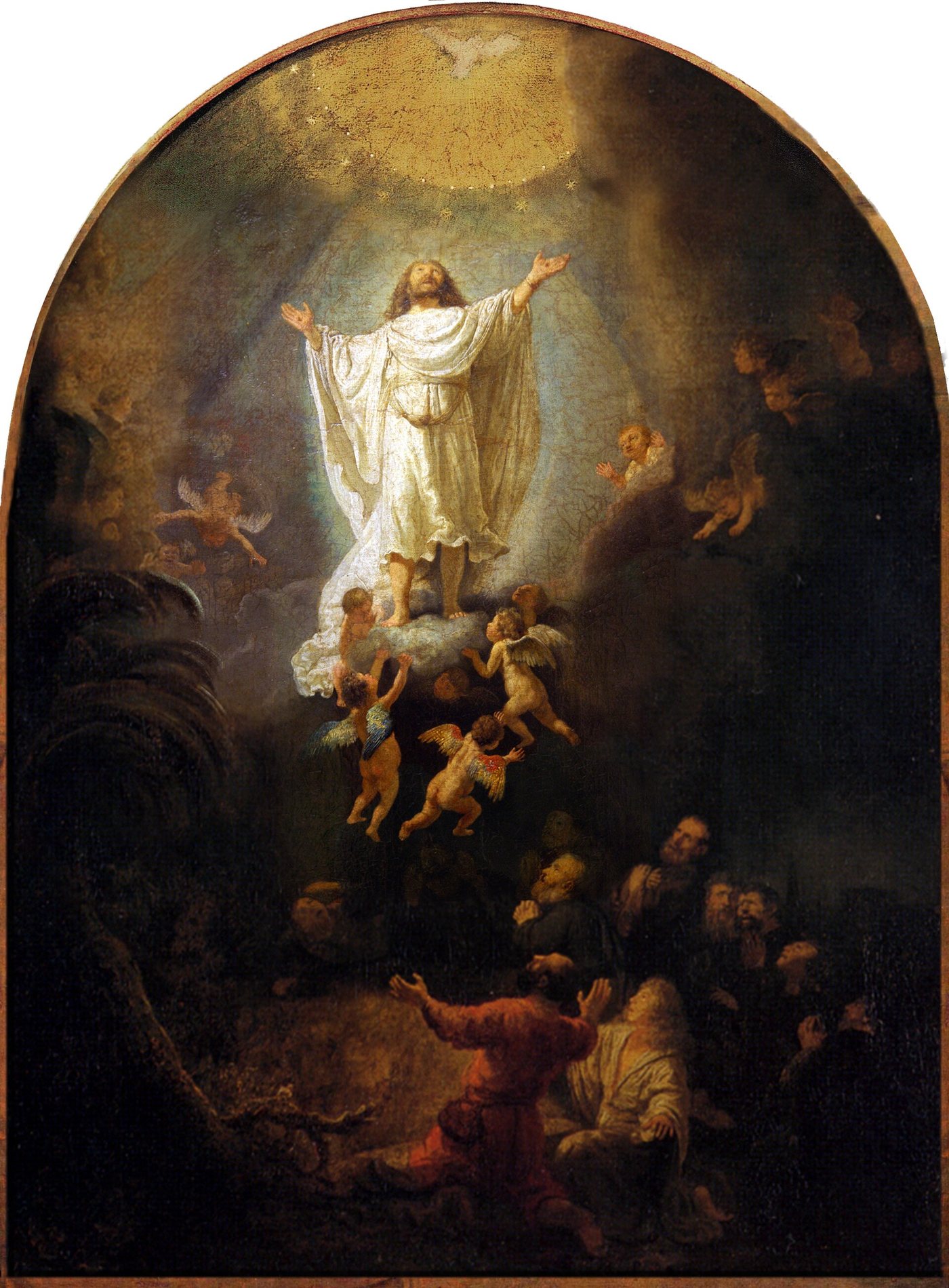 A Ascensão de Cristo, pintura de Rembrandt
