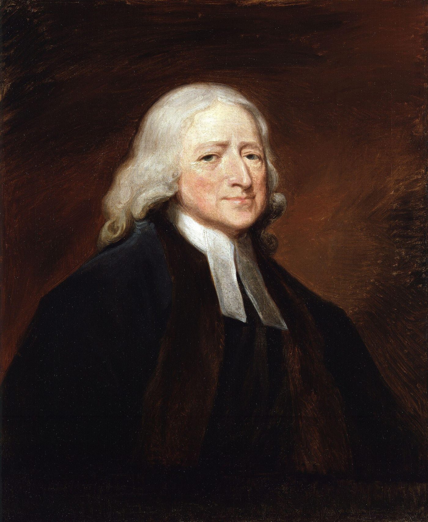 John Wesley aos 85 anos, retrato de George Romney, 1789