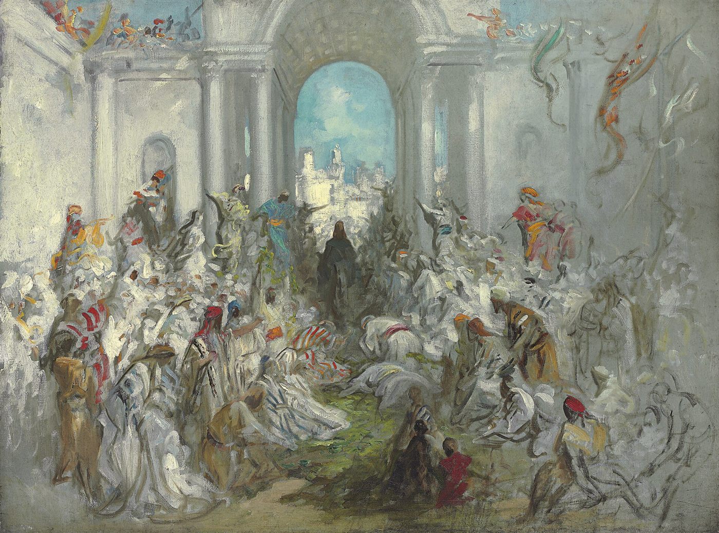 A entrada triunfal de Cristo em Jerusalém no jumentinho, por Gustave Doré