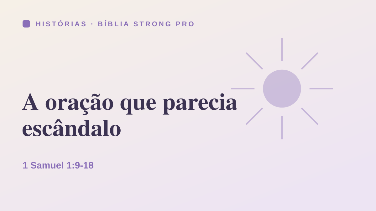 A oração que parecia escândalo