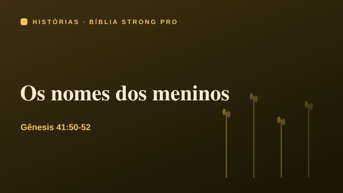 Os nomes dos meninos